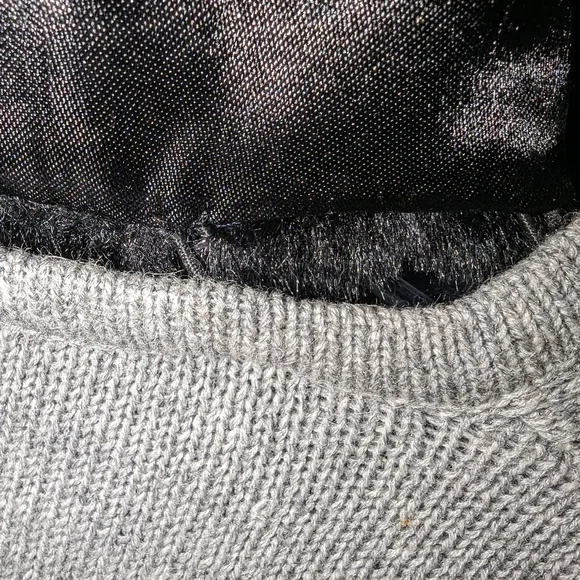 Vintage Elana Cardello Sweater/Jacket Faux Fur Collar - Picture 5 of 6